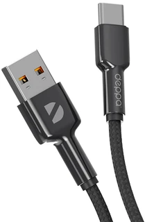 Кабель Deppa Elite USB-A 2.0 - USB-C, 1 м, 2.4 А, черный (72507) 