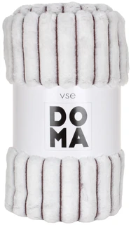 Плед Vse DOMA Шиншилла 200х220 см, велсофт, коричнево-белый 