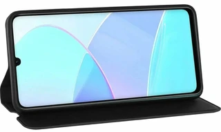 Чехол-книжка Krutoff Magnet Book для Realme Note 60/Note 60X, черный 