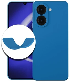 Чехол-накладка Krutoff Silicone Case для Xiaomi Redmi A5/Poco C71, синий 