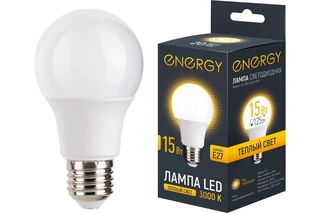 Лампа светодиодная Energy LED А60-15-E27-3000 