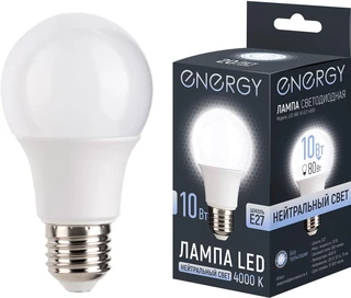 Лампа светодиодная Energy LED А60-10-E27-4000 