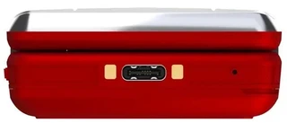 Сотовый телефон Maxvi E11ds, красный/серебристый 