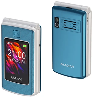 Сотовый телефон Maxvi E28, бирюзовый 