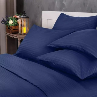 Комплект постельного белья Verossa Stripe Indigo 2-спальный, сатин, наволочки 70х70 см 