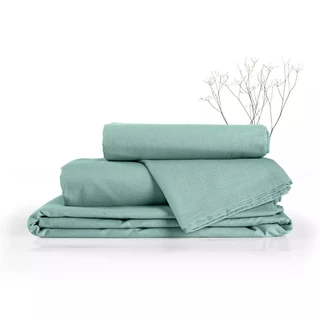 Комплект постельного белья Verossa Melange Emerald 2-спальный, меланж, наволочки 50х70 см 