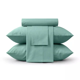 Комплект постельного белья Verossa Melange Emerald 2-спальный, меланж, наволочки 50х70 см 