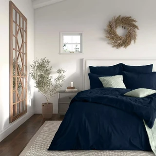 Комплект постельного белья Verossa Twilight blue Евро, сатин, наволочки: 50х70 см - 2 шт, 70х70 см - 2 шт 