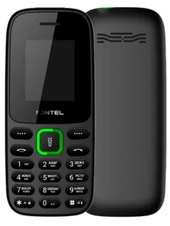 Сотовый телефон Fontel FP200, черный/зеленый 