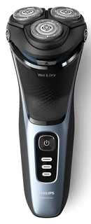 Электробритва Philips S3243/12, черный/голубой 