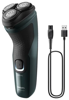 Электробритва Philips X3002/00, черный/зеленый 