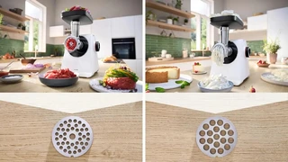 Мясорубка Bosch MFWS607W, белый/черный 
