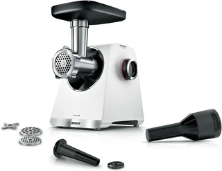 Мясорубка Bosch MFWS609W, белый/черный 