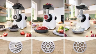 Мясорубка Bosch MFWS609W, белый/черный 
