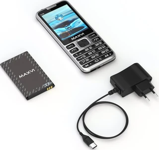 Сотовый телефон Maxvi X10i, серебристый 