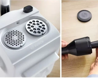 Мясорубка Bosch MFWS420W, белый/черный 