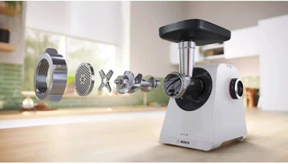 Мясорубка Bosch MFWS420W, белый/черный 