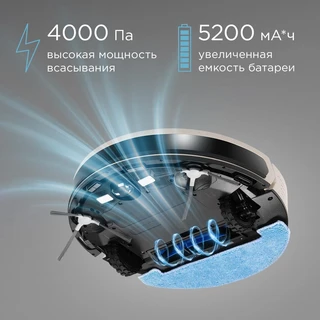 Робот-пылесос REDMOND VR1325S, бежевый 