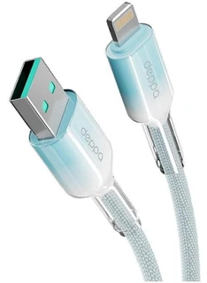 Кабель Deppa Joy USB2.0 Am - Lightning, 1м, 3A, мятный 