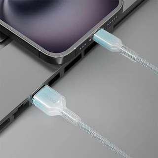 Кабель Deppa Joy USB2.0 Am - Lightning, 1м, 3A, мятный 