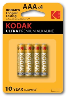 Батарейка AAA Kodak Ultra Premium LR03-4BL, 4 шт 