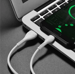 Кабель hoco X20 Flash USB2.0 Am - microUSB 2.0м, 2.4A, белый 