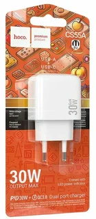Сетевое зарядное устройство Hoco CS55A Surplus, белый 