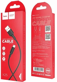 Кабель Hoco X25 Soarer USB2.0 Am - Type-C 1 м, 2A, черный 