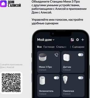Умная колонка Яндекс Станция Мини 3 Про, серый 