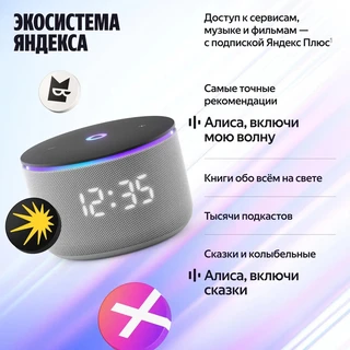Умная колонка Яндекс Станция Мини 3 Про, серый 