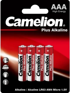 Батарейка ААА Camelion Plus Alkaline LR03-4BL, 4 шт 