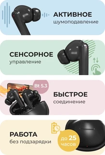 Наушники TWS Geozon Sensor Black 