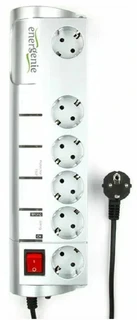 Сетевой фильтр Energenie SISN-SILVER-10, 3 м, серебристый 