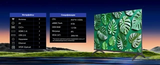 Телевизор 32" Skyworth 32E55H D-LED, 1366x768, Dolby Audio, HDR10, Eye Care, 200 кд/м², 20 Вт, VC, Smart TV 