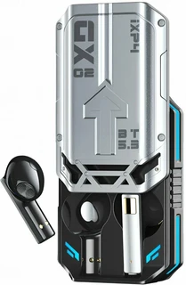 Наушники TWS Aksberry GX02, черный/серебристый 