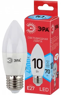 Лампа светодиодная ЭРА RED LINE LED B35-10W-840-E27 R 