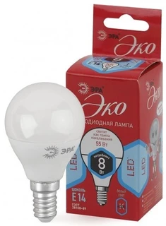 Лампа светодиодная  ЭРА ECO LED smd P45-8w-840-E14 