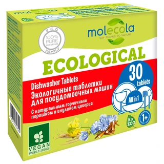 Таблетки для посудомоечных машин Molecola 9349, 30 шт 