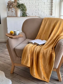 Плед Home Jalon PERU HJ-342 200х220 см, горчица 