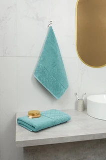 Полотенце Fine Line Жемчужная коллекция морская волна 50х90 см, махра 