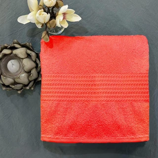 Полотенце Маруся коралловый 70х140 см, махра 