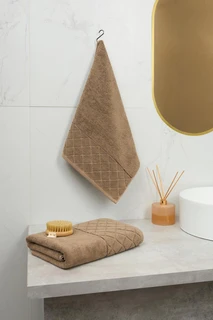 Полотенце Fine Line Жемчужная коллекция какао 70х140 см, махра 