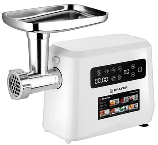 Мясорубка BRAYER BR1614, белый 