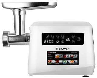 Мясорубка BRAYER BR1614, белый 