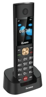 Стационарный телефон Olmio C20, черный 