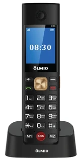 Стационарный телефон Olmio C20, черный 