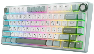 Клавиатура Royal Kludge R75 Sky Cyan (RK Silver) 