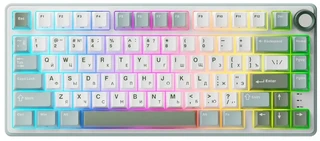 Клавиатура Royal Kludge R75 Sky Cyan (RK Silver) 