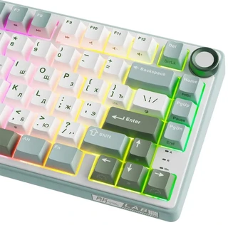 Клавиатура Royal Kludge R75 Sky Cyan (RK Silver) 