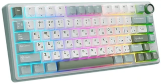 Клавиатура Royal Kludge R75 Sky Cyan (RK Silver) 